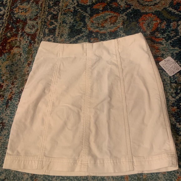 Free People Dresses & Skirts - Free people corduroy off white high waisted skirt